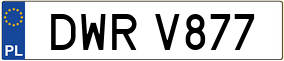 Trailer License Plate
